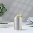 thumbnail image 4 of Stainless Steel Can Drinking Tumblers with 6 Straws & Brush- 16 oz - Silver, 4 of 6