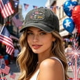 thumbnail image 5 of Vintage Military Baseball Cap for Men, Black Polyester Dad Hat Adjustable Outdoor Sport Caps Daily Commute Gift for Him, 5 of 6