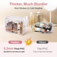 thumbnail image 4 of TSA Approved Toiletry Bag - White Flower Print Clear Makeup Bag, Suitable for Gifts, with Supporting Frame, Perfect Valentines Day Gifts for Her, Thick No Smell, 4 of 14