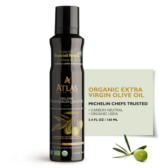 Atlas Olive Oils Organic Extra Virgin Olive Oil Cooking Spray, 5.4 fl oz.