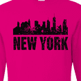 thumbnail image 4 of Inktastic New York Skyline Grunge Long Sleeve T-Shirt, 4 of 5