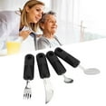 thumbnail image 4 of Weighted Utensils, 4 Pieces Anti Shaking Stainless Steel Parkinsons Utensils For Elderly, 4 of 8