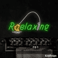 thumbnail image 2 of Craftnamesign Relaxing LED Neon Sign, Fishing Club Decor, Fish Shop Decor, 2 of 4