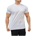 thumbnail image 2 of Yiliang T Shirts for Men Men's Casual Summer Short Sleeved Top Plain Round Neck Tee Fitness T Shirts, 2 of 5