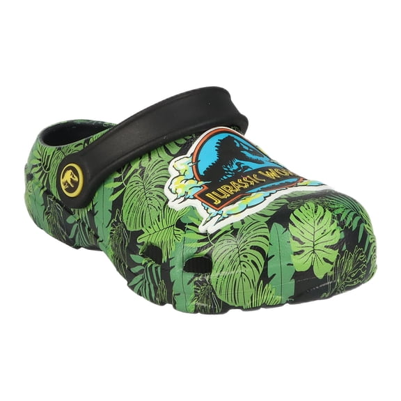 Jurassic World Toddler Boys Casual Black Clogs with Back Strap