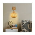 thumbnail image 5 of Lámpara de pared de estilo bohemio, ratán natural de bambú, bambú japonés retro, luz cálida y acogedora, tejido de bambú hecho a mano, resistente a la corrosión, decoración de interiores, 5 of 5