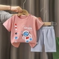 thumbnail image 4 of UAYOTSE Toddler Baby Boy Clothes short Sleeve Color Block Sweatshirt Top Drawstring Pants Set 2Pcs Spring Summer Outfits,Sizes 18-24 Months, 4 of 4