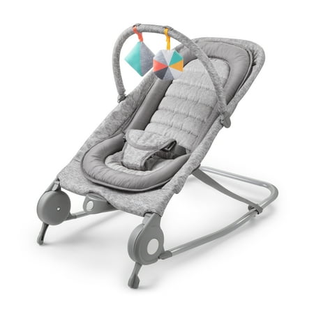 Summer Infant 2-in-1 Infant Bouncer & Rocker Duo- Light Gray Tweed