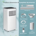 thumbnail image 4 of Giantex 10000 BTU Portable Air Conditioner, 3-in-1 Multi-Functional AC Cooling Unit, Cools Rooms up to 350 Sq.Ft, Window Kit Included, 4 of 10