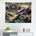 thumbnail image 3 of Ambesonne Boho Wall Hanging Tapestry, Dreamy Wilderness Mountains, 28"x23", Pale Lilac Reseda Green, 3 of 3