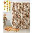 thumbnail image 2 of Fall Shower Curtain Fallen Leaves Bathroom Curtains with Hooks, Waterproof Fabric Orange Autumn Leaf Thanksgiving Bath Shower Curtains Set for Bathroom Bathtubs Decor 72x72 Inch, 2 of 7