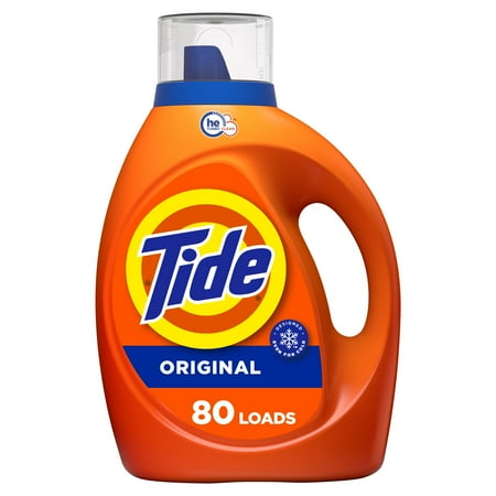Tide Laundry Detergent Liquid, Original Scent, 105 Fl Oz, 80 Loads, He Compatible