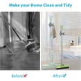 thumbnail image 5 of Broom Holder Wall Mount,4pcs Stainless Steel Broom and Mop Organizer Self Adhesive, Silver.Mop Broom Holder No Drill, Mop Broom Organizer Wall Mounted Heavy Duty with Hooks for Bathroom, Kitchen, 5 of 7