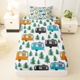 thumbnail image 3 of Erosebridal Kawaii Car Twin Sheet Sets 3pcs for Boys Girls,Happy Camping Bedding for Kids Teens,Lightweight Room Decor, 3 of 5