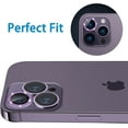 thumbnail image 5 of for iPhone 14 Pro & iPhone 14 Pro Max Camera Lens Protector, Bling Glitter Diamond Lens Cover- 3PCS Glitter Purple, 5 of 5