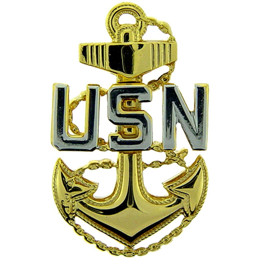 U.S. Navy USN Fouled Anchor Pin Gold & Silver Plated 1 1/4" Walmart