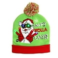 thumbnail image 2 of Glowing Knitted Christmas Hat  Elastic Christmas Hat Santa Hat, 2 of 11
