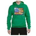 thumbnail image 2 of Wild Bobby, Colorful Neon Flag, Streetwear, Unisex Graphic Hoodie Sweatshirt, Kelly, Small, 2 of 3