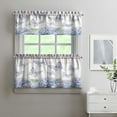 thumbnail image 2 of Butterflies and Purple Hydrangeas 3-Piece Kitchen Curtains Set Kitchen Curtains Sets with Valance for Windows Rod Pocket Machine Washable Kitchen Decor Decorations (54"x18"+2x27.5"x24"), 2 of 6