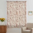 thumbnail image 3 of Brown Flowers Sheer Curtains 54 Inches Long, Vintage Farmhouse Floral Leaves Vines Light Filering Curtains, Breathable Simi Curtain Privacy Drapes for Kitchen Bathroom Small Window Treatment, 3 of 9