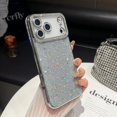 thumbnail image 5 of for iPhone 17 Pro Max Case, Shockproof Cute Bling Glitter Sparkle Cover Sequin Diamonds Shiny Camera Lens Protector Girls Women Soft Electroplated Case for iPhone 17 Pro Max 6.9 inch, Silver, 5 of 6