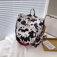 thumbnail image 3 of Mochila retro con estampado de animales Mochila de viaje de hombro grande de mano (vaca), 3 of 6