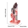 thumbnail image 4 of Juego de cepillos para ollas Juego de cepillos para sartén de cocina con mango largo Repuesto Dispensador de esponja de limpieza, rosa tholdsy HA005249-03, 4 of 7