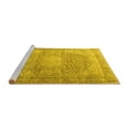 thumbnail image 2 of Ahgly Company Machine Washable Indoor Square Persian Yellow Traditional Area Rugs, 5' Square, 2 of 4
