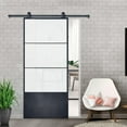 thumbnail image 1 of Wood & Hart 37" Concorde Frosted Metal Barn Door Kit, 1 of 9