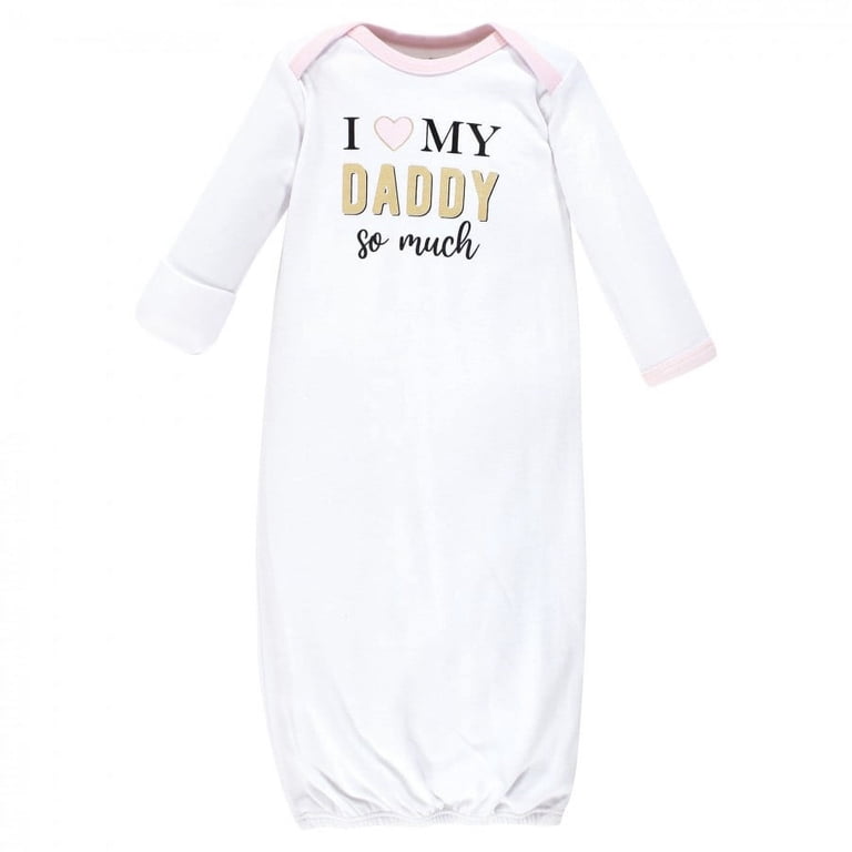 Hudson Baby Infant Girl Cotton Gowns, Leopard Mamas Mini, 3-Pack photo 4