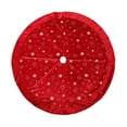 thumbnail image 1 of Holiday time Red Velvet Glitter Tree Skirt,48 inch,red colour, 1 of 4