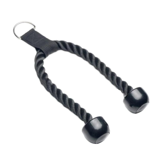 Corde à Tricep 70cm Accessoires de Gym Attache Rétractable Accessoire Maison Dos