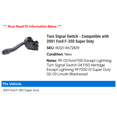 thumbnail image 2 of Turn Signal Switch - Compatible with 2001 Ford F-350 Super Duty, 2 of 2