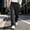 Black, variant on YLSDY Men's Solid Casual Wide Leg Pants, Elastic Drawstring Waist, Loose Straight Leg Comfort Trousers Black XL