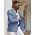 thumbnail image 4 of COOFANDY Mens Casual Blazer Slim Fit Suit Jacket Grey One Button Sport Coats & Blazers, 4 of 5