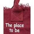 thumbnail image 2 of Mc2 Saint Barth Women's Fringed Cotton Canvas Tote Bag By Mc2 Saint Barth Red, 2 of 3