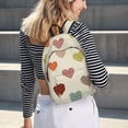 thumbnail image 7 of Balery Heart Polka Dot Vintage Canvas Backpack for Men and Women - Large Capacity, Durable Travel Laptop Bag for School, Work, Hiking, and Outdoor Activities, 7 of 7