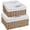 Seagrass, variant on Wicker Basket, Set of 3 Hand-woven Storage Baskets for Organizing, Decorative Bathroom Wicker Storage Basket Bins with Handles, Small Toilet Paper Storage Baskets for Shelves & Decor, Beige