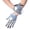 Silver, variant on Elegant Enameled Short Gloves with Half Palms Design Breathable for Dancing Gloves