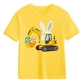 thumbnail image 4 of Toddler Girls' Short Sleeve Crew Neck Tee T-Shirt Easter Graphic Print Tee Top Size 3-4T , Yellow, 4 of 4