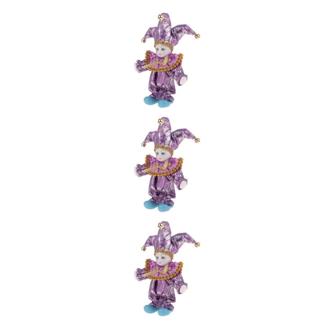 Vogacara Payaso Arlequín Para Accesorios De Circo Con Trajes Divertidos Regalos De Porcelana De Navidad Muñeca Única Y Navideña Tipo 5 Type1 NO1