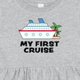 thumbnail image 4 of Inktastic My First Cruise with Cruise Ship and Palm Trees Girls Baby Dress, 4 of 5
