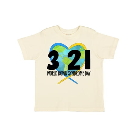 

Inktastic 3 21 World Down Syndrome Day Heart Shaped Earth Gift Toddler Boy or Toddler Girl T-Shirt