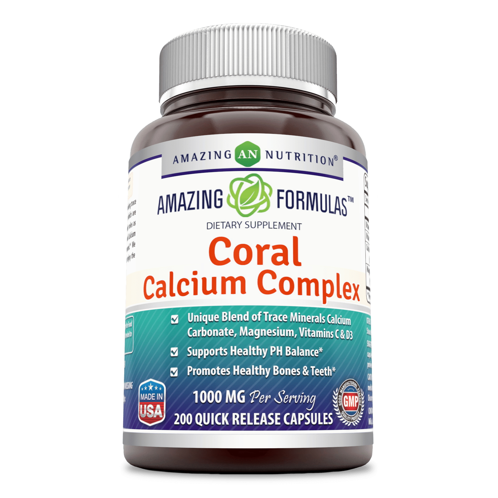 Amazing Formulas Coral Calcium Complex 1000 Mg 200 Capsules - Walmart.com
