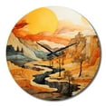 thumbnail image 4 of Designart "Bold horizon Canyon Desert VI" Landscapes Oversized Wall Clock, 4 of 5