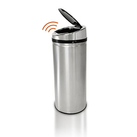 iTouchless Fully Automatic Touchless 11-Gallon Trash Can, Stainless Steel