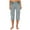 Light Blue, variant on Capris for Women With Pockets Cotton Casual Solid Color High Waist Cargo Pants Pocket Drying Pants