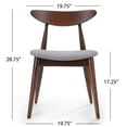 thumbnail image 3 of Noble House Branson Walnut Wood 5-Piece Dining Set, 3 of 9
