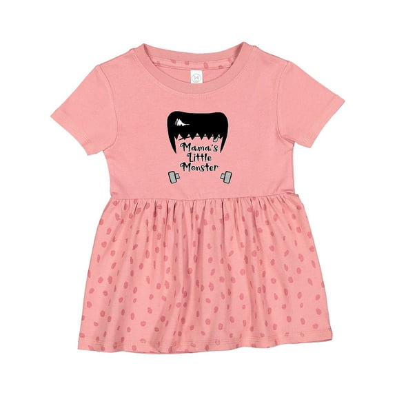 Inktastic Halloween Mama's Little Monster Frankenstein Girls Baby Dress