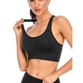 thumbnail image 4 of FANNYC 1-3 Pcs Sports Bra High Support For Women Racerback Padded Sports Bra Stretch Comfort Longline Yoga Bra Crop Top Push Up Bras For Gym Workout Fitness Running Activewear, 4 of 6